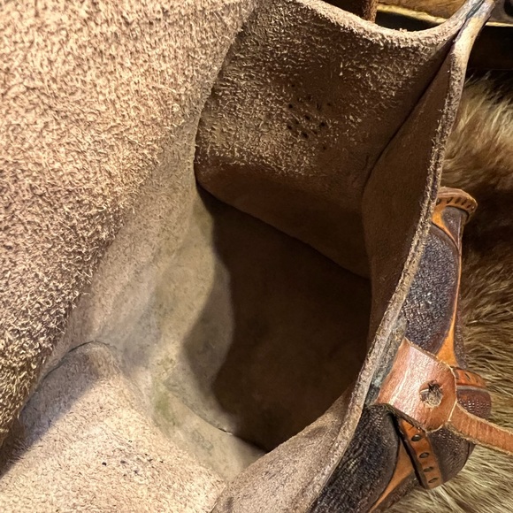 Vtg Tooled Leather Handmade Cobra Head Bag RARE - Picture 10 of 10